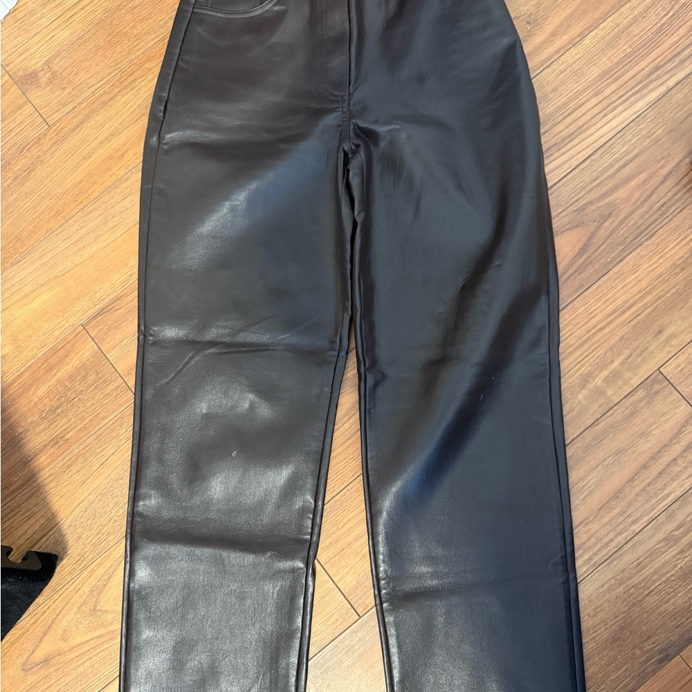 Wilfred Black Leather Pants